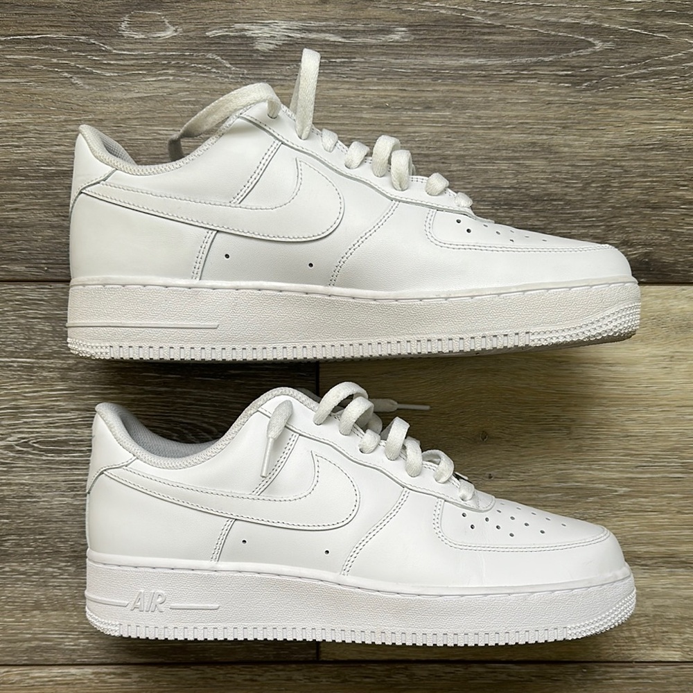 Nike Air Force 1 White Leather Sneakers